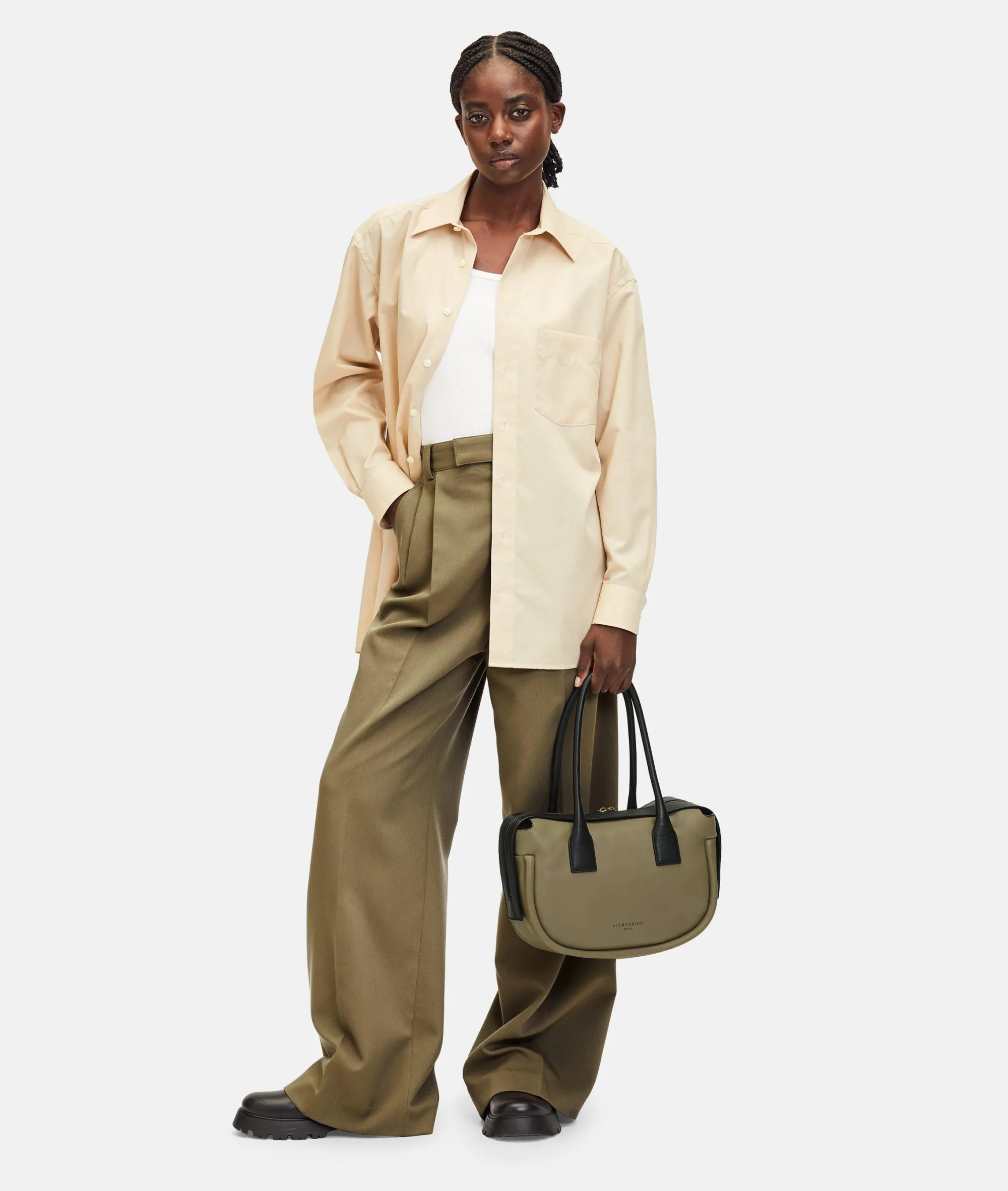 Outlet LIEBESKIND BERLIN Fab Satchel M olivgrün
