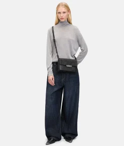 New LIEBESKIND BERLIN  Kroko Alex Crossbody M schwarz