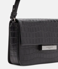 New LIEBESKIND BERLIN  Kroko Alex Crossbody M schwarz