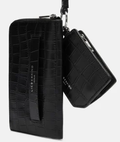 LIEBESKIND BERLIN  Kroko Lora Pouch schwarz