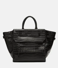 Sale LIEBESKIND BERLIN  Kroko Lora Satchel L schwarz