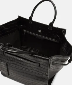 Sale LIEBESKIND BERLIN  Kroko Lora Satchel L schwarz