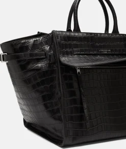 Sale LIEBESKIND BERLIN  Kroko Lora Satchel L schwarz