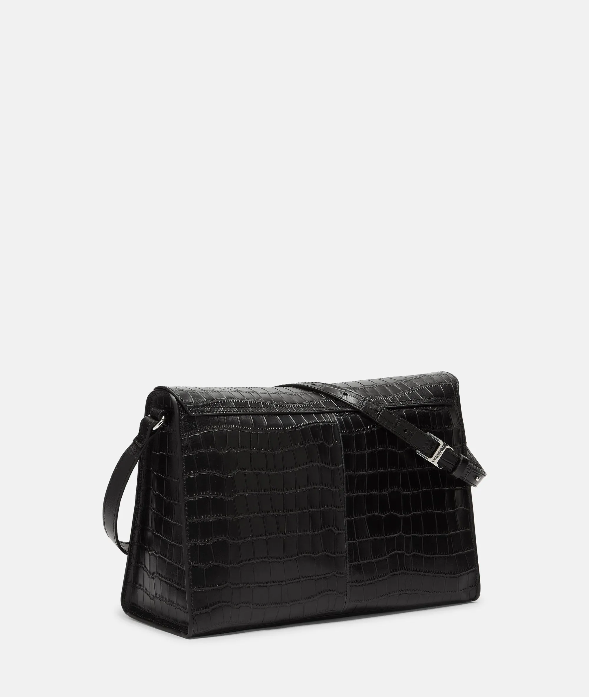 LIEBESKIND BERLIN Kroko Lora Shoulder-Bag M schwarz