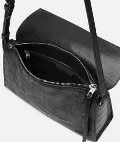 Hot LIEBESKIND BERLIN  Kroko Lora Shoulder-Bag S schwarz