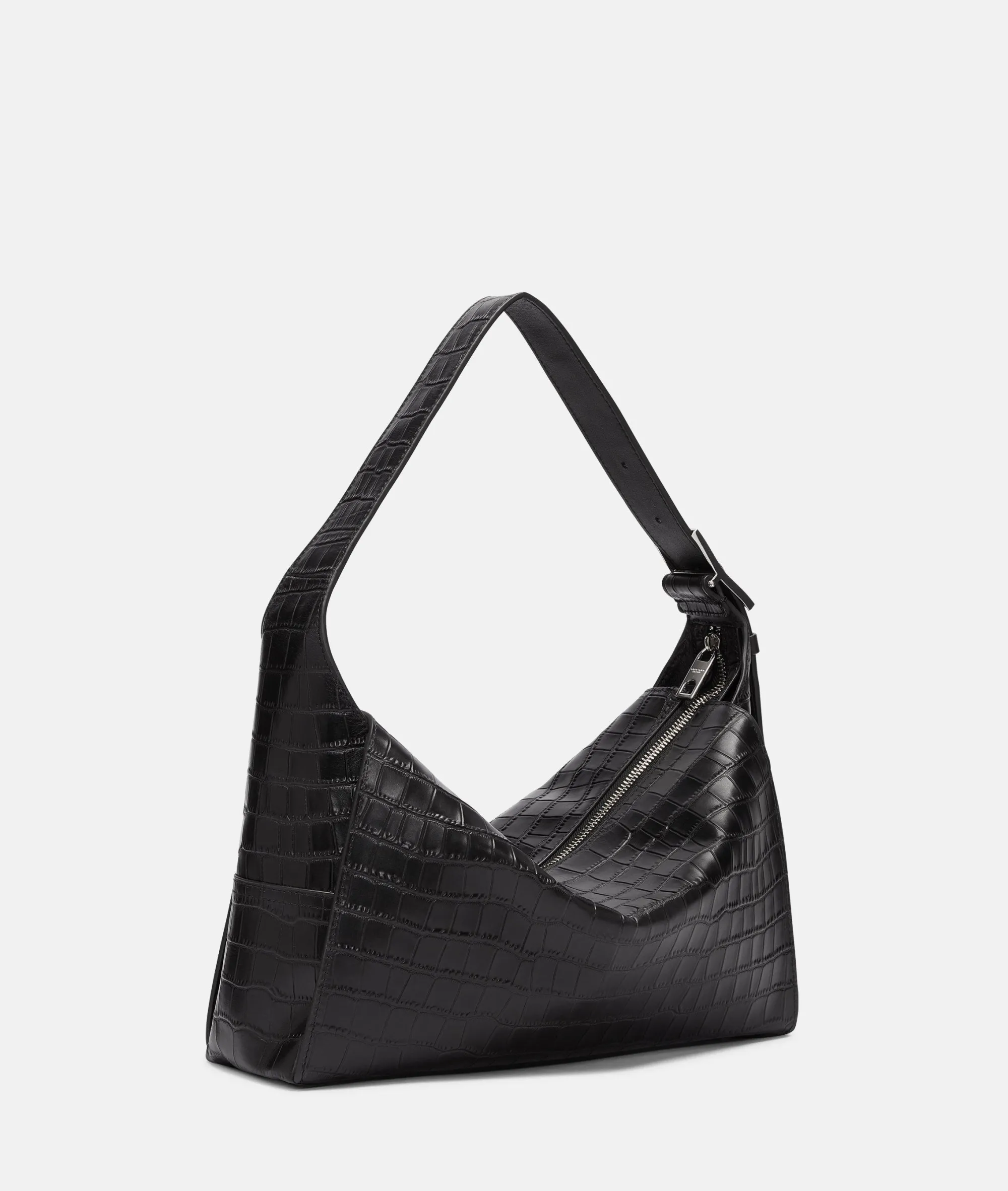 New LIEBESKIND BERLIN Kroko Lou Hobo M schwarz