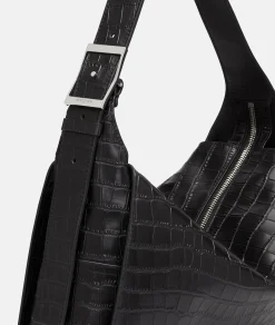 New LIEBESKIND BERLIN Kroko Lou Hobo M schwarz
