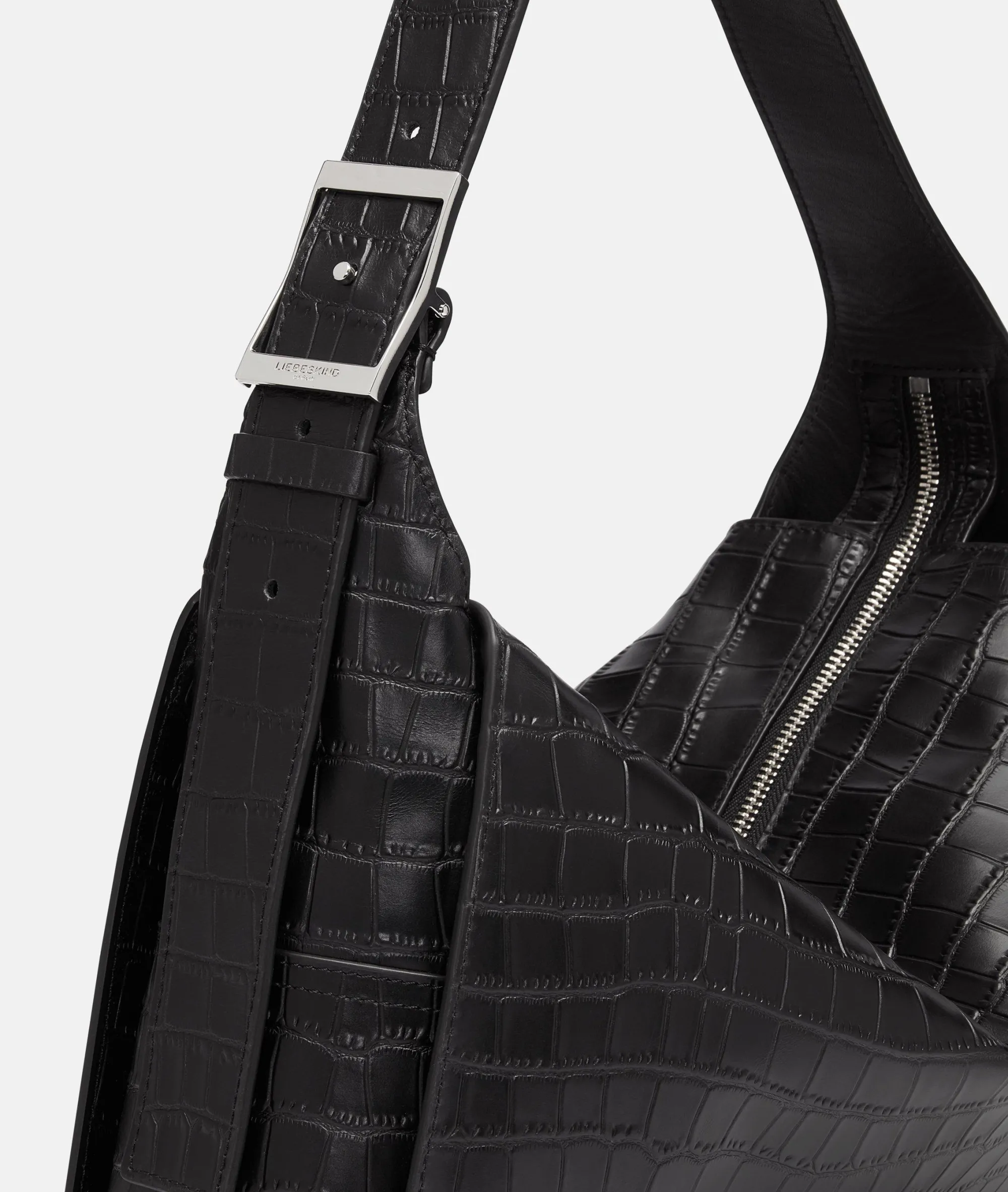 New LIEBESKIND BERLIN Kroko Lou Hobo M schwarz