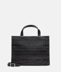 Hot LIEBESKIND BERLIN Kroko Lou Satchel M schwarz