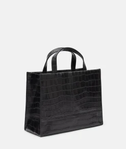 Hot LIEBESKIND BERLIN  Kroko Lou Satchel M schwarz