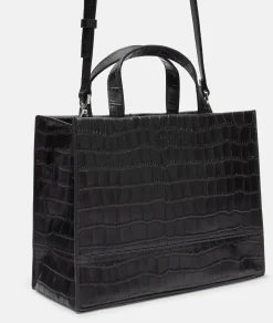 Hot LIEBESKIND BERLIN  Kroko Lou Satchel M schwarz