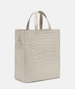 Clearance LIEBESKIND BERLIN  Kroko Paper Bag Tote M creme