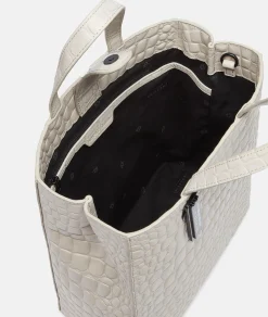 Clearance LIEBESKIND BERLIN  Kroko Paper Bag Tote M creme