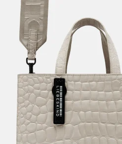 Clearance LIEBESKIND BERLIN  Kroko Paper Bag Tote M creme