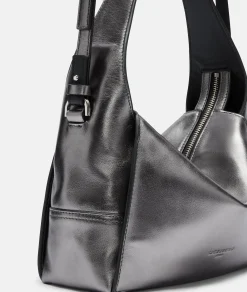 New LIEBESKIND BERLIN  Metallic Lou Hobo S silber